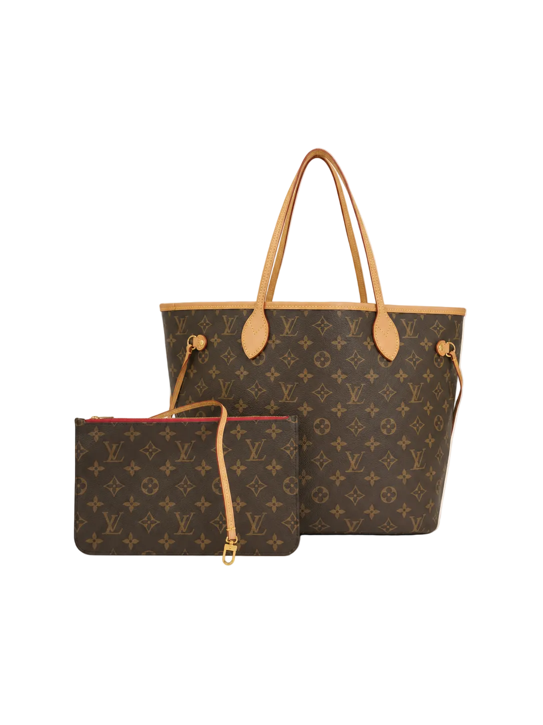 Louis Vuitton Neverfull MM Tote — Monogram Canvas / Cherry  Interior